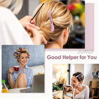 Pinces à cheveux personnalisées avec logo, bande en silicone antidérapante, sans pli, type bec de canard/alligator, pour salon de coiffure, coupe et coiffage