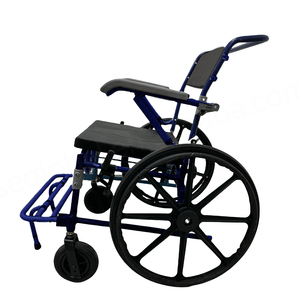 Chaise de toilette médicale en acier robuste D70 avec placage chromé, certifiée CE, pour personnes âgées/handicapées, réadaptation, sécurité dans la salle de bain - Product Image 3