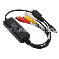 Carte de capture AV S-Video vers USB Type-C avec prise en charge CVBS pour la diffusion en direct, l'enregistrement MP4, compatible avec les ordinateurs portables Linux YMCA075