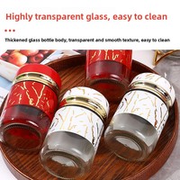 Export Dubai Pot à épices en céramique transparente cylindrique avec couvercle hermétique anti-humidité, pour sel, glutamate monosodique et usage domestique léger, Fournitures de cuisine