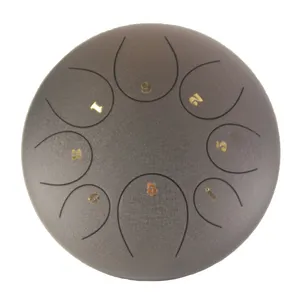 Wholesale Black 6 Inch Steel Tongue Percussion Drum Handpan Chakra Drum Free Bag Mallets Steel Tongue Drum