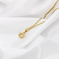 Nouveau Collier Chaîne Dorée FANKE pour Femme, Pendentif Visage Souriant en Acier Inoxydable et Zircon, Vente en Gros pour Filles