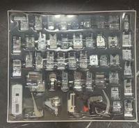 Accessoires multifonctionnels pour machine à coudre domestique : 8, 11, 16, 32, 35, 42, 48, 52, 62, 72 Couvercles de pieds presseurs