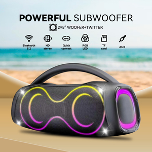 Nuevo Altavoz <span class=keywords><strong>Bluetooth</strong></span> para Fiestas con Radio FM USB, Bajos Potentes, Luces RGB, Reproductor de Música para Actividades Familiares, Altavoz de Karaoke Económico - Product Image 6