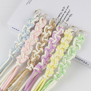 Porte-clés en corde tressée colorée, design créatif en nœuds, décoration suspendue pour sac à clés, accessoires décoratifs personnalisés - Product Image 3