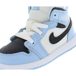 Zapatos Nike Jordan 1 Mid (TD) para Bebés/Niños Pequeños, Talla 9, Color: Azul Hielo/Negro/Blanco - Product Image 2