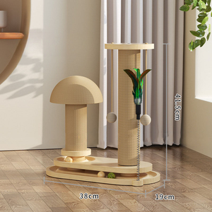 Durevole <span class=keywords><strong>Sisal</strong></span> Scratching Board e struttura da arrampicata con eco-friendly in legno massiccio gatto giocattolo impermeabile strumento di formazione - Product Image 6