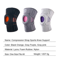 Genouillère de compression professionnelle respirante et réglable pour la gym et la moto