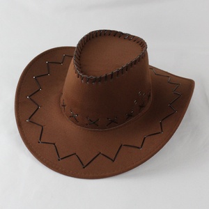 Chapeau de soleil unisexe d'été style cowboy à large bord, style prairie, pour usage extérieur, 100% polyester, idéal pour les couples, Fedora Xinjiang - Product Image 4