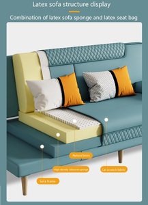 Divano Letto Pieghevole in Pelle con Funzione Antigraffio per Gatti, Semplice e Moderno, per Piccoli Appartamenti e Soggiorni Familiari - Product Image 5