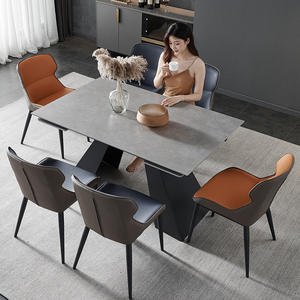 Meubles de salle à manger rétractables <span class=keywords><strong>Table</strong></span> à manger meubles de maison pierre frittée moderne italien minimaliste grande <span class=keywords><strong>Table</strong></span> à <span class=keywords><strong>rallonge</strong></span> - Product Image 6