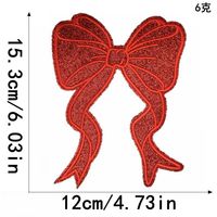 Patchs tendance 5 en 1 colorés brodés de paillettes avec nœud latéral, faits main, thermocollants, en denim et PVC, pour femmes et filles, pour jeans, chapeaux et vêtements