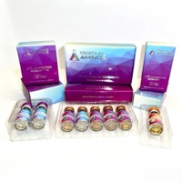 Boîte d'emballage personnalisée WM-06 à effet holographique pour 5 flacons de peptides de 3 ml avec plateau d'insertion