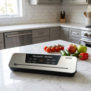 Scelleuse sous vide électrique automatique en acier inoxydable avec écran numérique, scelleuse de sacs de comptoir pour l'emballage alimentaire commercial - Product Image 5