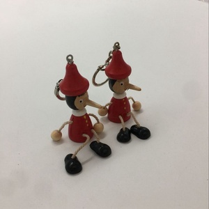 Porte-clés de poupées en bois marionnette <span class=keywords><strong>Pinocchio</strong></span> à long nez - Product Image 1