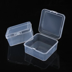 Transparent PP Plastic Storage <b>Box</b> 7x7x3cm With Lid For Jewelry Spare Parts Beaded Fishing <b>Gear</b> Organizers - Product Image 1