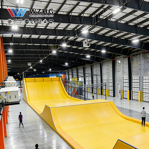 Parc <span class=keywords><strong>de</strong></span> trampolines commercial à structure en acier, grande portée, aspect moderne, construction à poutres, <span class=keywords><strong>prix</strong></span> compétitif, largeur <span class=keywords><strong>de</strong></span> 100 pieds - Product Image 2