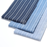 Bleu 82% coton léger et épais rayures Jacquard Denim tissu pour jean 7.8 Oz haute qualité Denim tissu en gros