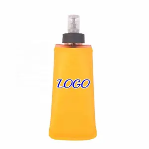 TPU Folding Soft Flasks Collapsible Sports Water Bottles for Hydration Pack - Ideal for Running Cycling