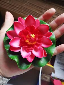 Décoration de piscine en gros, fleurs de Lotus artificielles de lys d'eau <span class=keywords><strong>blanche</strong></span> de 10cm - Product Image 5