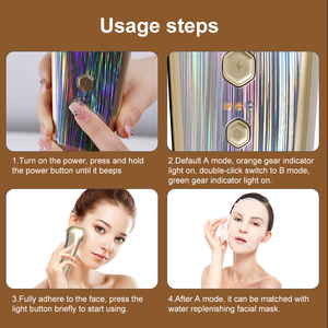 Appareil multifonctionnel électrique chaud/froid pour le visage, portable, saphir lumineux, raffermissant, resserrant les pores, rajeunissement par photons pour usage domestique - Product Image 5