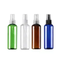 Flacon pulvérisateur cylindrique en PET de 100 ml avec pompe à brume fine et impression sérigraphiée pour parfum, hydrolat et tonique – Offre Spéciale