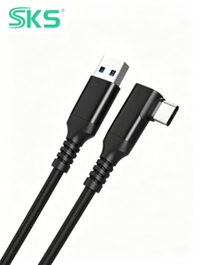 Cable Conector USB 3.2 en Ángulo Recto USB-C a USB-A, 5Gbps, Sincronización de Datos, Carcasa de Aluminio y Nylon Trenzado, 1m/2m, Carga Rápida para iOS - Product Image 1
