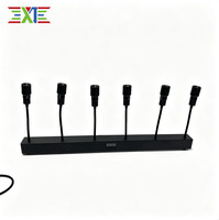 Nouveau projecteur LED à 6 têtes, lumière de scène avec lumière blanc chaud, contrôle DMX512, CRI 90 pour mariages et événements
