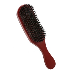 Spazzola per Barba in Legno con Logo Personalizzato, Pettine in Legno Duro con Setole di Cinghiale Curvate a 360° per Rasatura Uomo - Product Image 4