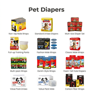 Bandes de protection jetables antidérapantes pour chiens mâles avec patch antidérapant, couches pour animaux de compagnie 3D anti-fuites, pliables, avec noyau SAP, respectueuses de la peau, taille XS - Product Image 2