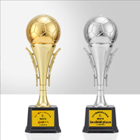 Trophées personnalisés en gros sur le thème du sport, trophées créatifs en forme de boule de verre, médaille d'or, médaille d'argent, médaille de bronze