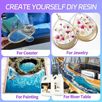 Kit de résine époxy 1:1 de 1000 ml (500 ml A + 500 ml B) transparente haute brillance pour la fabrication artisanale, la bijouterie, le moulage et l'art – Vente en gros