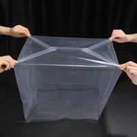 Sac intérieur carré en PE recyclable sur mesure, grande taille, 100 microns, imperméable, emballage en plastique LDPE, fond transparent SYNHUA