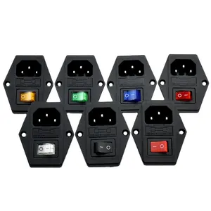 250V Switch Socket AC 1A, 2A, 3A, 4A, 5A, 6A, 7A, 8A, 9A, 10A, 11A, 12A, 13A, 14A, 15A Max Power Supply Voltage Current Socket