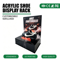 Vente directe d'usine, présentoir à chaussures moderne personnalisé avec éclairage LED à effet de flamme simulée, présentoir de vente au détail