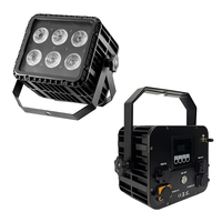 Lumière carrée sans fil extérieure imperméable de pair de la batterie RGBWA + UV 6x18w LED pour l'éclairage de scène de spectacle de paysage d'événement de concert