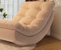 Sillón Reclinable Moderno Moon, Sofá Rojo para Descanso, para el Hogar, Villa, Sala de Estar, para Adultos, con Función de Cama, con Perchero