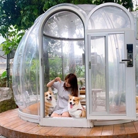 Maison complète préfabriquée transparente Pc Maison dôme de restaurant ovale en forme de dôme