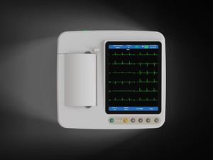 Equipo de ECG de Diagnóstico Portátil Eléctrico de 12 Derivaciones y 6 Canales con Pantalla de 7 Pulgadas para Uso Hospitalario, Clínico y Veterinario - Product Image 1
