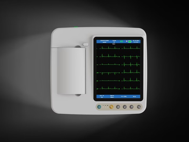 12 Lead 6 Channel Electric Portable Diagnostic ECG Equipment 7-inch Screen for Hospital Clinic Veterinary Use
