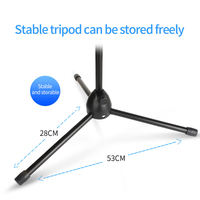 Biner H2 trépied professionnel Stable, support de Microphone au sol, support de téléphone portable pour la diffusion en direct