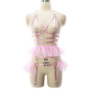 Lingerie en dentelle <span class=keywords><strong>transparente</strong></span> pour femme, <span class=keywords><strong>culotte</strong></span> et harnais, Sexy, dentelle, robe, nouvelle collection - Product Image 5