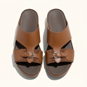 Sandales Homme en Cuir Véritable de Luxe, Faits Main, Style Arabe, à Bout Ouvert, avec Boucle, Semelle Souple en Caoutchouc, Nouveau Design, Vente en Gros Personnalisée - Product Image 2