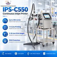 Imprimante jet d'encre industrielle IPS-C550 pour ligne de production, imprimante jet d'encre pour codes-barres, machine de codage de date, USB RS232, réseau IP65