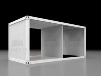 DYCE Maison conteneur de 20 pieds en panneaux sandwich d'acier préfabriqués, détachable et respirant, Micro-bureau moderne, Bâtiment modulaire 3D