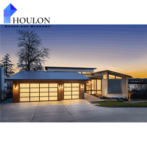 Porte de <span class=keywords><strong>garage</strong></span> en aluminium isolée de qualité supérieure, avec deux inserts en verre, système automatique intelligent - Product Image 2