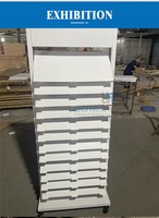 Expositor de Muestras de Madera de 5 Niveles con Panel para Póster