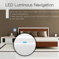 Interrupteur mural intelligent WiFi, interrupteur pour rideaux et panneau de prise murale avec commande à distance par application, commande vocale et minuterie, 10A 240V