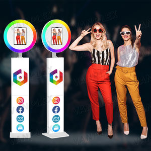 Kit de Cabina de Fotos Portátil para iPad: Carcasa Metálica, Anillo de Luz Ajustable, Estuche de Transporte para Negocios de <span class=keywords><strong>Alquiler</strong></span> - Product Image 6