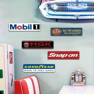 Letrero Metálico Vintage para Garaje de Autos, Mobil 1, NGK, Goodyear, Snap-on, Decoración Retro para Pared - Product Image 3